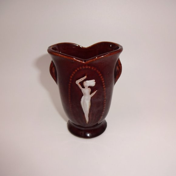 Vintage Other - Vintage 1940s 1950s Brown Made in Occupied Japan Miniature Bud Flower Vase Woman